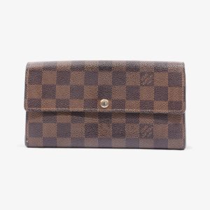 Louis Vuitton Portefeuille Sarah Wallet Damier Ebene Coated Canvas