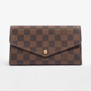 Louis Vuitton Sarah Wallet Damier Ebene Coated Canvas