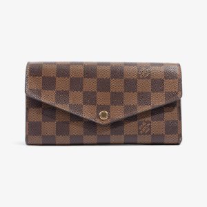Louis Vuitton Sarah Wallet Damier Ebene Coated Canvas