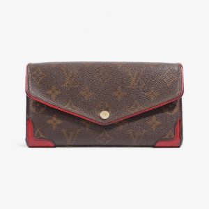 Louis Vuitton Portefeiulle Retiro French Wallet Monogram / Red Coated Canvas