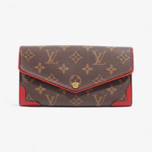 Louis Vuitton Portefeuille Sarah Retiro Monogram / Red Coated Canvas