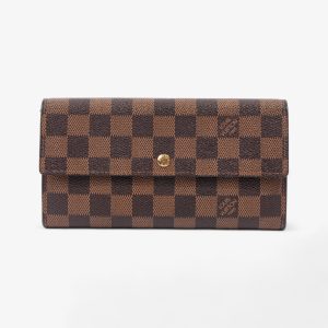 Louis Vuitton Portefeuille International Wallet Damier Ebene Coated Canvas