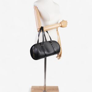 Louis Vuitton Soufflot w/ Pouch Black Calfskin Leather