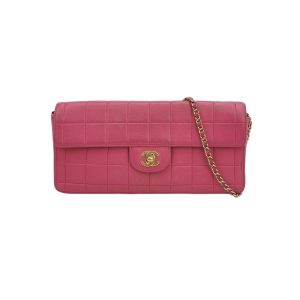 Chanel East West Chocolate Bar Fuchsia Pink Leather
