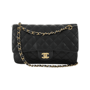 Chanel Classic Flap Vintage Medium Black Lambskin Leather with 24k Gold HW, 1991-1994