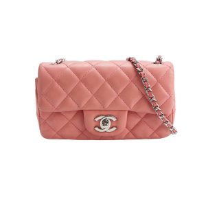 Chanel Classic Flap Rectangular Mini Pink Lambskin, 2012