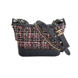 Chanel Gabrielle Hobo Tweed and Calfskin Small 2019