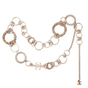CHANEL 2006 CC MARK PLATE RHINESTONE DESIGN CHAIN BELT