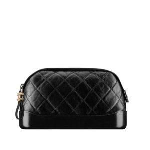 CHANEL GABRIELLE QUILTED AGED CALFSKIN COSMETIC CASE