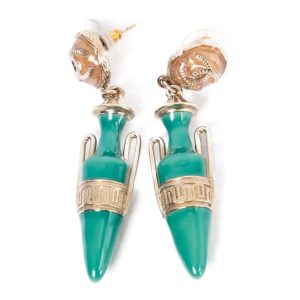 CHANEL ANCIENT GREEK URN VASE DROP EARRINGS