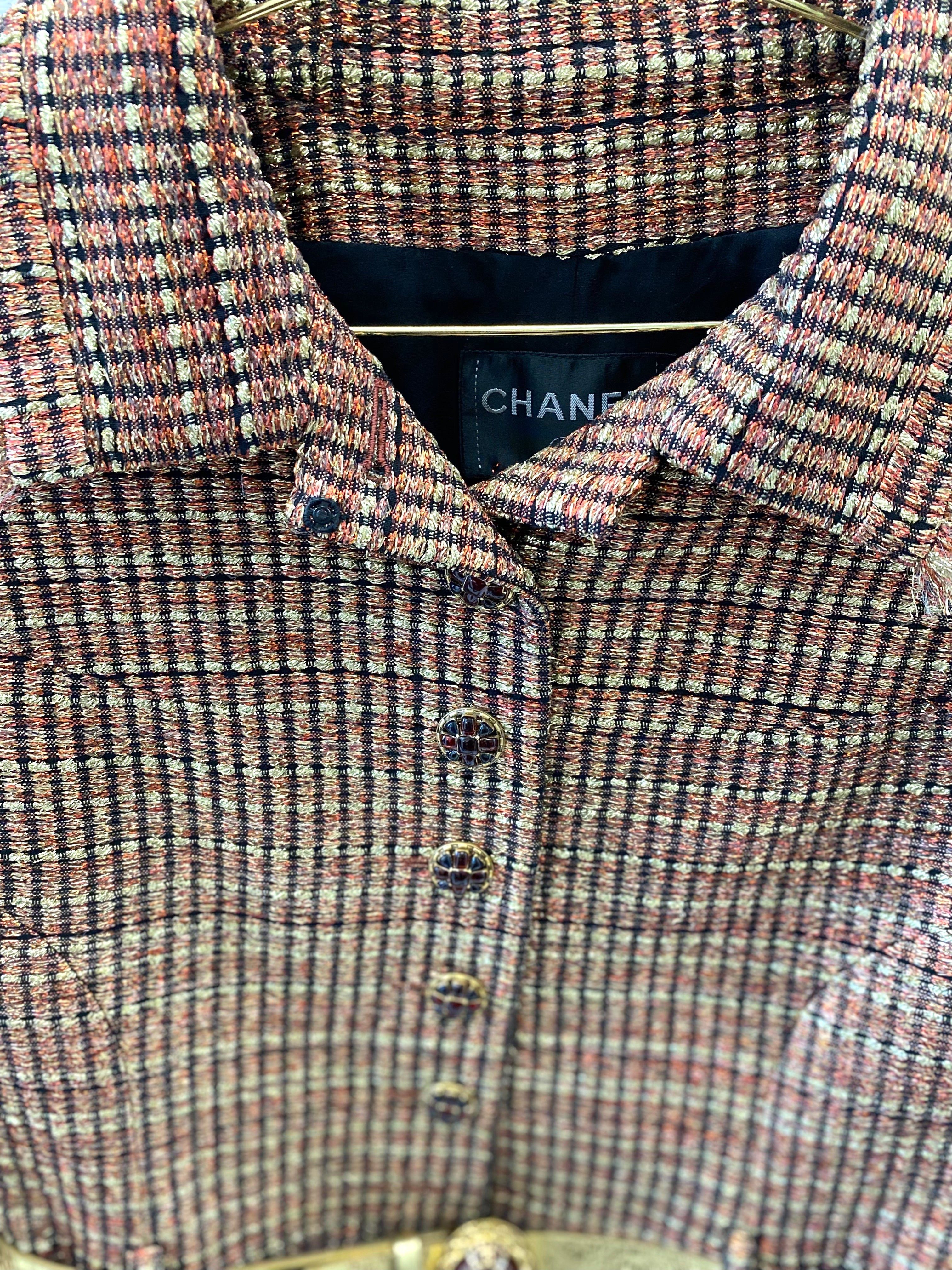 CHANEL BELTED TWEED JACKET - Image 3