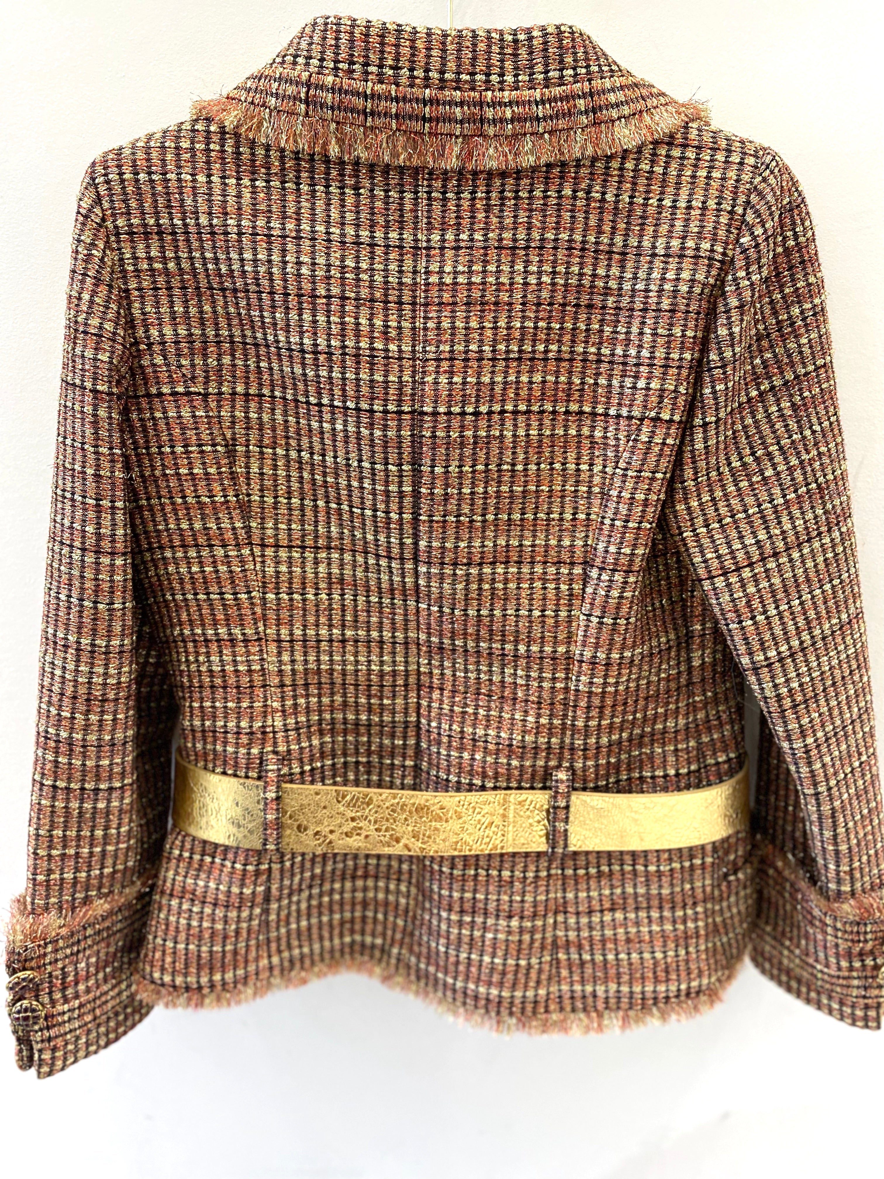 CHANEL BELTED TWEED JACKET - Image 4