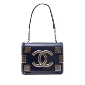 CHANEL CC LEGO BOY BRICK LAMBSKIN & PLEXIGLASS SHOULDER BAG
