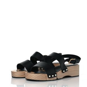 CHANEL CC SEOUL HINGED CLOG SANDALS