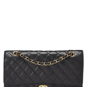CHANEL CAVIAR QUILTED MEDIUM CLASSIC DOUBLE FLAP BAG