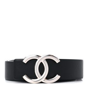 CHANEL CC CALFSKIN LEATHER BELT