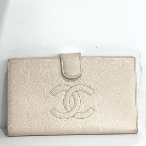 CHANEL CC CAVIAR LAMBSKIN BI-FOLD CONTINENTAL WALLET