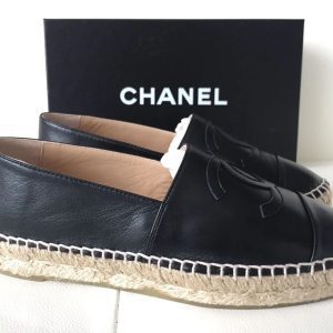 CHANEL CC LAMBSKIN ESPADRILLES
