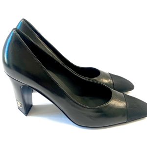 CHANEL CC LAMBSKIN LEATHER PUMPS