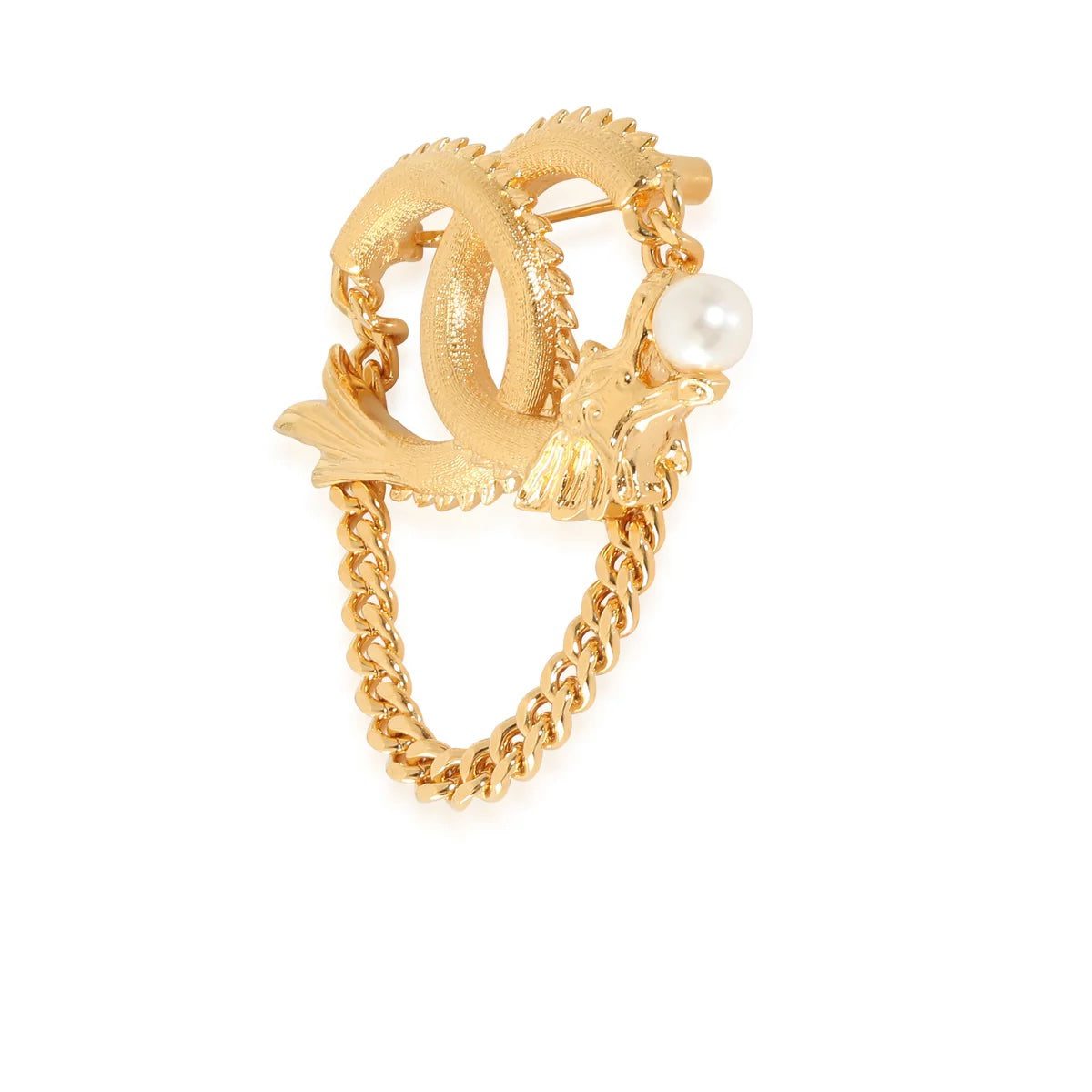 CHANEL CC LOGO LUNAR NEW YEAR DRAGON BROOCH - Image 2