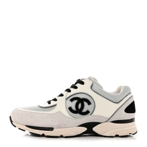 CHANEL CC MESH CALFSKIN SUEDE 22S SNEAKERS