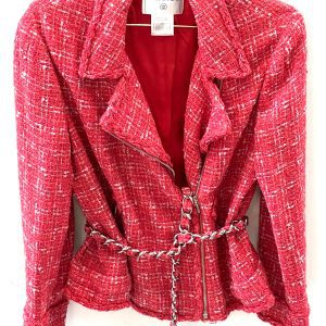CHANEL COCO TWEED BIKER STYLE JACKET
