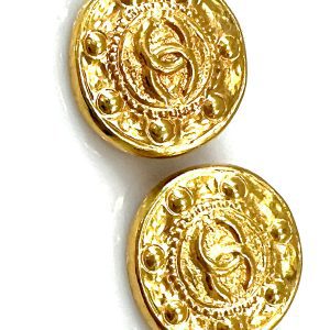 CHANEL CC VINTAGE CLIP ON EARRINGS