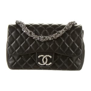 CHANEL CC WESTMINSTER PEARL FLAP LAMBSKIN BAG