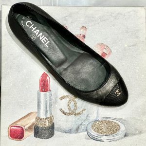 CHANEL CC WOVEN LEATHER CAP TOE SHOES