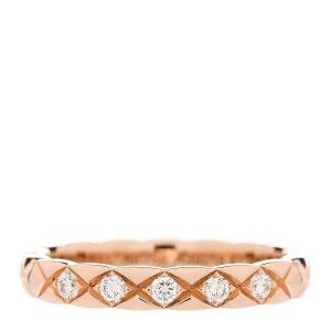 CHANEL COCO CRUSH 18K GOLD 5 DIAMOND RING