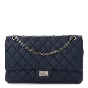 CHANEL 2.55 REISSUE DOUBLE FLAP CALFSKIN LEATHER 226 SHOULDER BAG