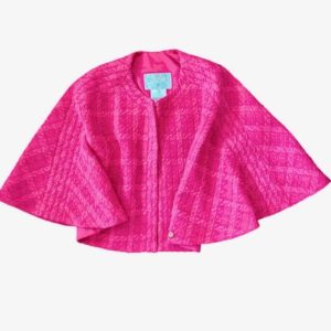CHANEL CAMELLIA TWEED CAPE JACKET