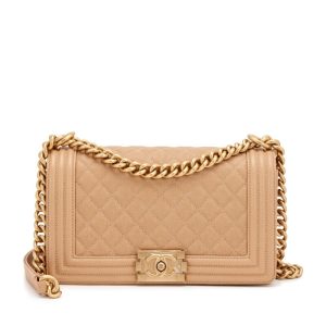 CHANEL MEDIUM CAVIAR LEATHER BOY BAG