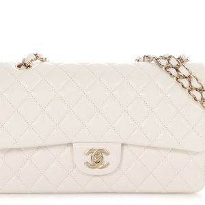 CHANEL CAVIAR QUILTED LEATHER CLASSIC DOUBLE FLAP SHOULDER BAG