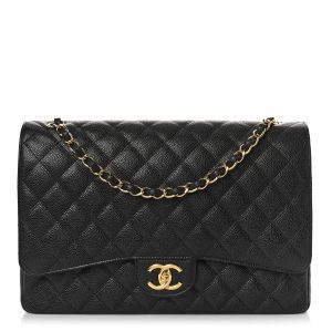 CHANEL CAVIAR QUILTED MAXI DOUBLE FLAP BAG