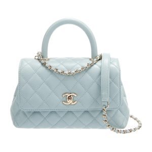 CHANEL CAVIAR QUILTED COCO HANDLE MINI FLAP BAG