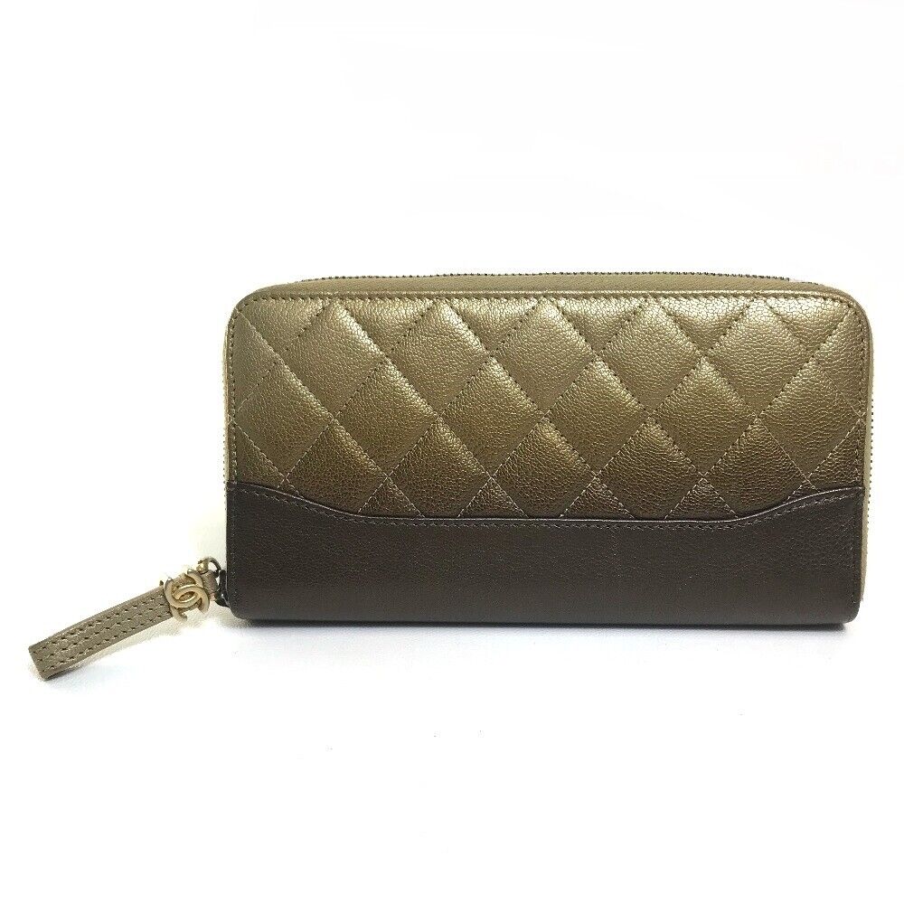 CHANEL GRADATION MATELASSE ZIP AROUND LONG WALLET-HS