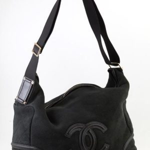 CHANEL BLACK SHEARLING HOBO BAG