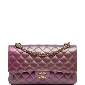CHANEL IRIDESCENT MEDIUM QUILTED LAMBSKIN DOUBLE FLAP BAG