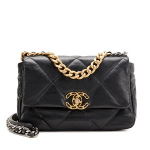 CHANEL QUILTED LAMBSKIN MEDIUM CHANEL 19 FLAP BAG