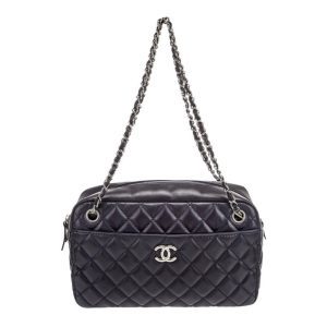 CHANEL CC QUILTED LAMBSKIN LARGE CAMERA BAG