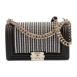 CHANEL CALFSKIN MEDIUM PEARL BOY BAG