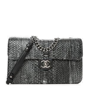 CHANEL CC PYTHON LARGE PERFECT EDGE SLAP SHOULDER BAG