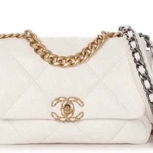 CHANEL QUILTED CALFSKIN MEDIUM CHANEL 19 BAG