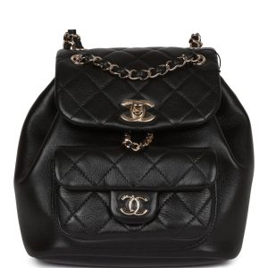 CHANEL CC QUILTED LAMBSKIN MINI DUMA BACKPACK
