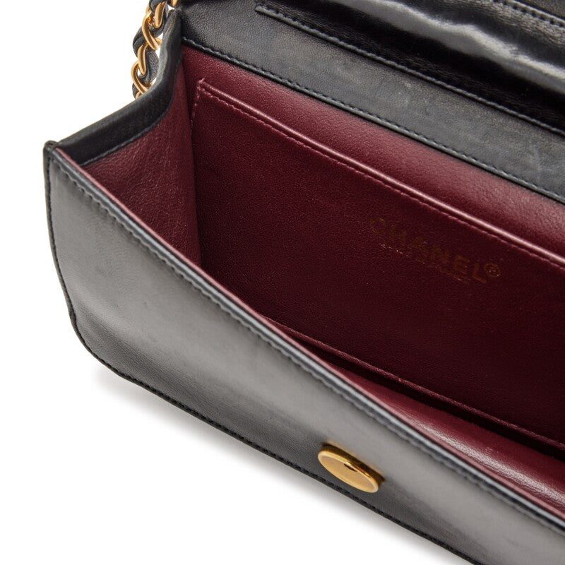 CHANEL QUILTED LAMBSKIN LEATHER MINI FULL FLAP BAG - Image 4