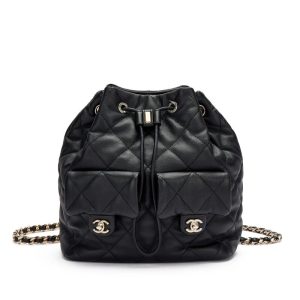 CHANEL 2023 QUILTED LAMBSKIN DUMA SMALL BACKPACK