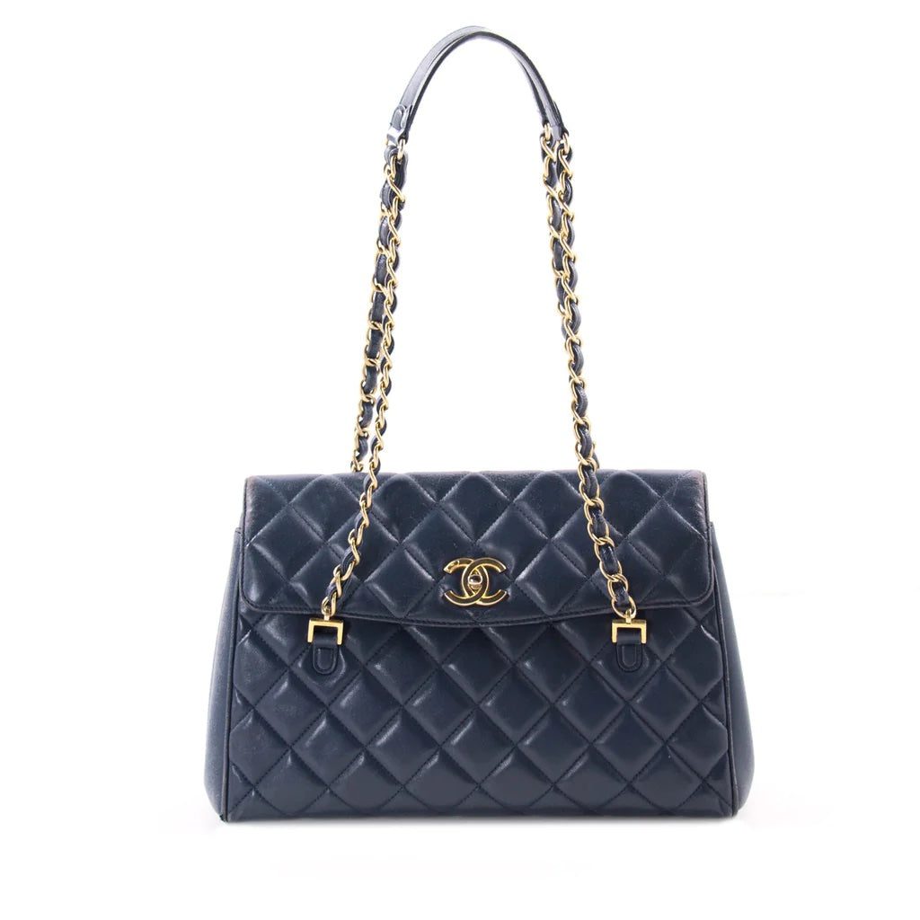 CHANEL QUILTED LAMBSKIN MISIA CAMERA FLAP BAG-HS