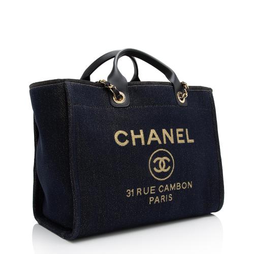 CHANEL LUREX CANVAS MEDIUM DEAUVILLE TOTE - Image 3