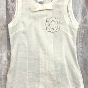 CHANEL NO. 5 CRYSTAL SLEEVELESS BLOUSE